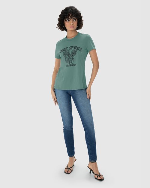 T-Shirt Feminina Slim Free Spirit Brave Soul Em Algodão - ENFIM