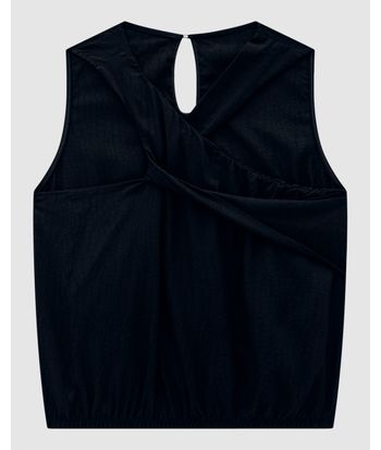 Blusa Balonê Feminina Decote Torcido Em Malha Jacquard - ENFIM
