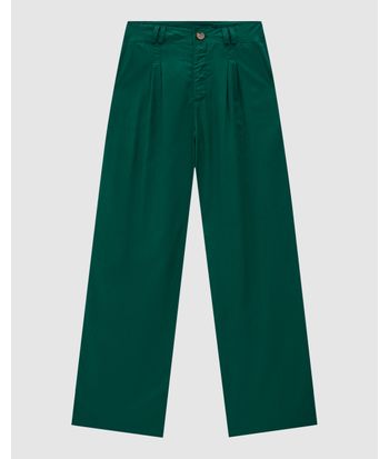 Calça Alfaiataria Feminina Pregas Frontais Em Tecido Jacquard - ENFIM