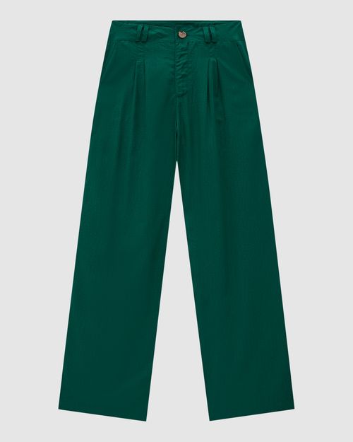 Calça Alfaiataria Feminina Pregas Frontais Em Tecido Jacquard - ENFIM