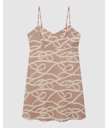 Vestido Feminino Evasê Estampa Navy Em Viscose - ENFIM