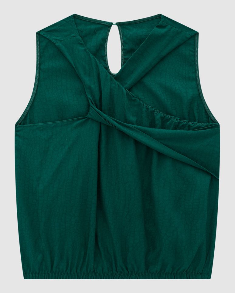 Blusa Balonê Feminina Decote Torcido Em Malha Jacquard - ENFIM