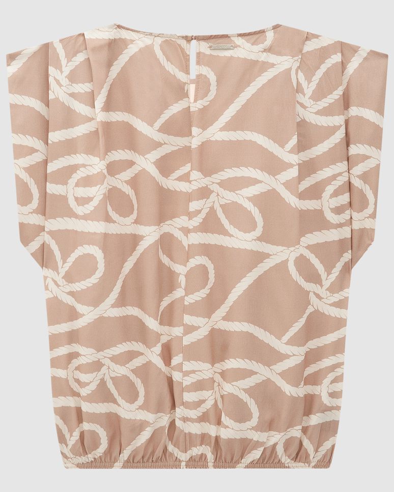 Blusa Box Feminina Estampa Navy Em Viscose - ENFIM