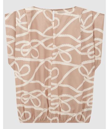 Blusa Box Feminina Estampa Navy Em Viscose - ENFIM