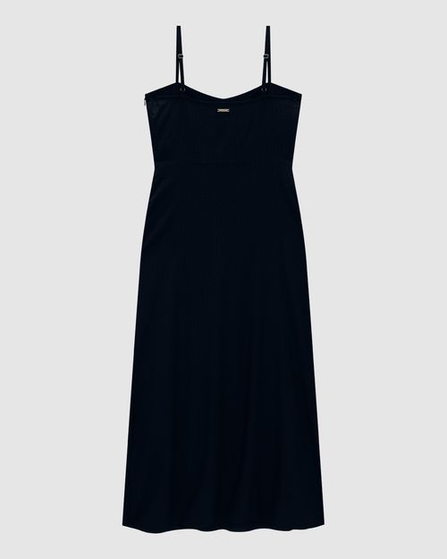 Vestido Midi Feminino Evasê Fenda Lateral Em Tecido Jacquard - ENFIM