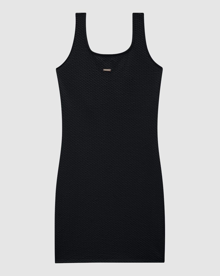 Vestido Feminino Decote Com Argola Em Malha Texturizada - ENFIM