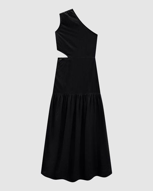 Vestido Longo Feminino Assimétrico Decote Ombro Só Em Viscose - ENFIM