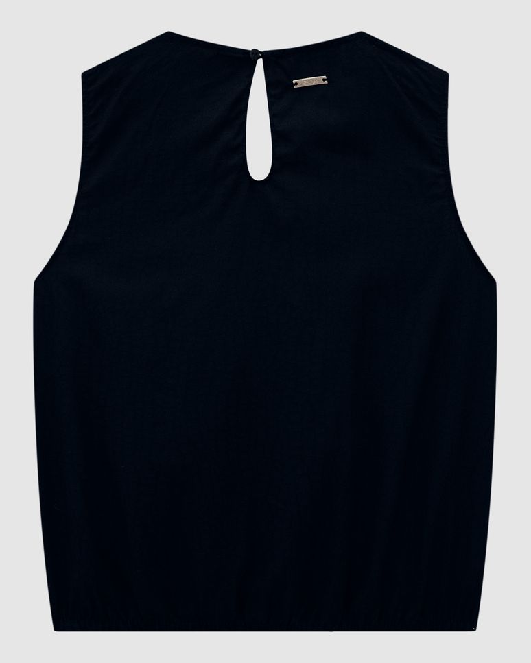 Blusa Balonê Feminina Decote Torcido Em Malha Jacquard - ENFIM