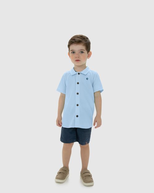 Conjunto Menino Camisa Manga Curta E Bermuda - Carinhoso