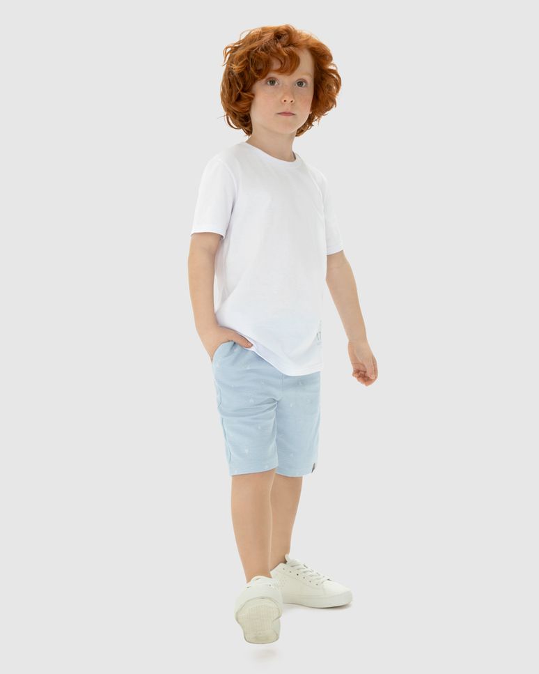 Conjunto Menino Bermuda Em Moletom Sarjado - Carinhoso