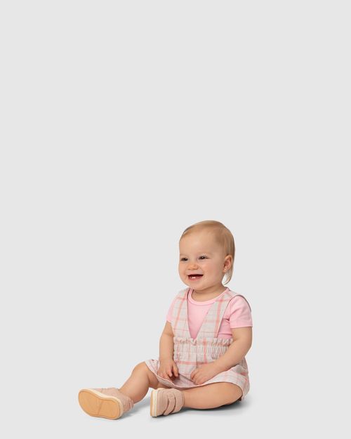 Conjunto Menina Body E Vestido Com Estampa Xadrez - Carinhoso