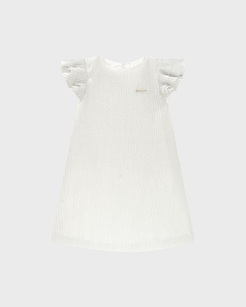 Vestido Menina Evasê Em Tecido Plissado - Carinhoso