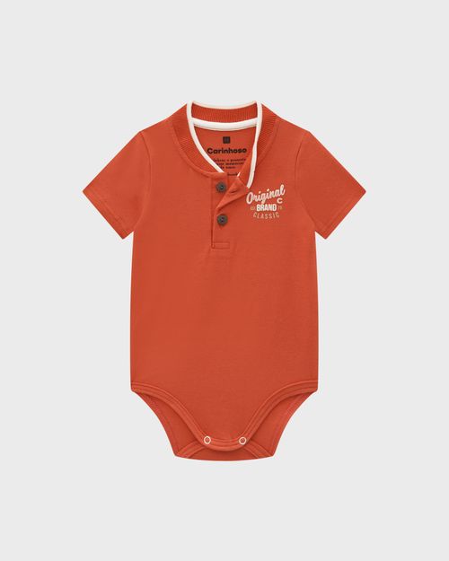 Conjunto Menino Body Polo E Bermuda Em Algodão - Carinhoso
