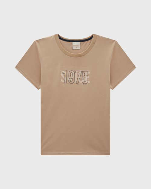 Camiseta Menino Estampa Frontal Bordada Em Algodão - Carinhoso
