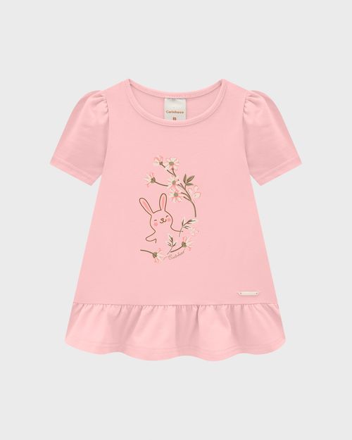 Conjunto Menina Blusa E Legging Estampa Floral Em Algodão - Carinhoso