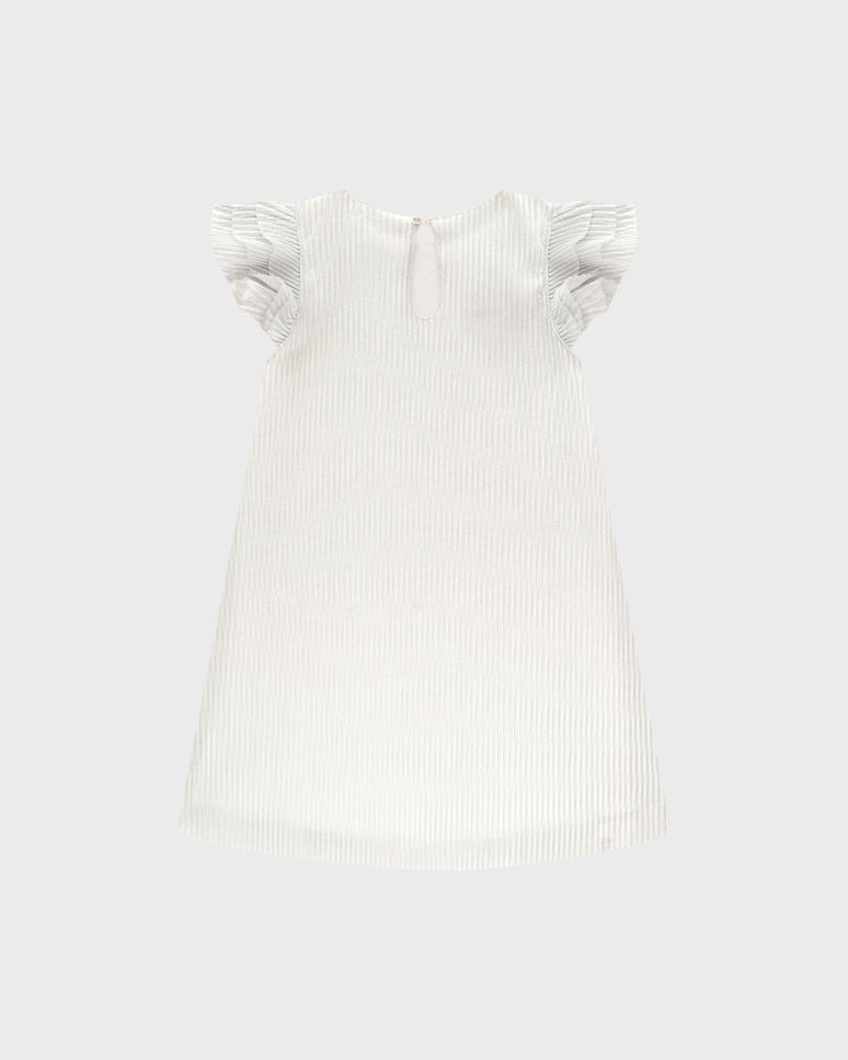 Vestido Menina Evasê Em Tecido Plissado - Carinhoso
