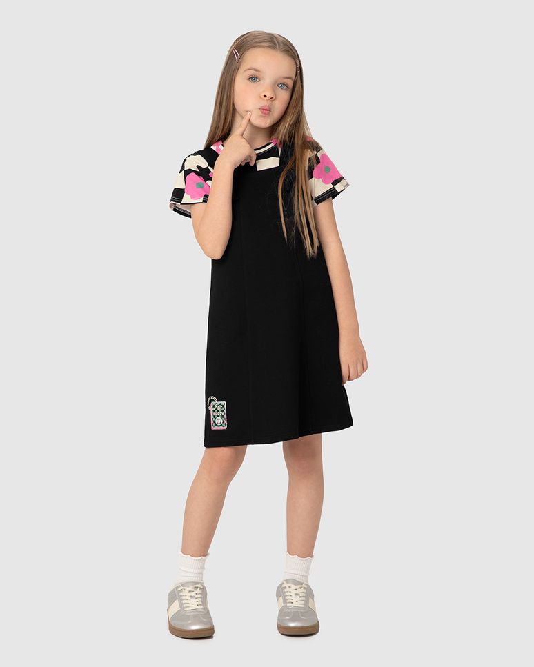Conjunto Infantil Menina Blusa Quadriculada + Vestido Malwee Kids