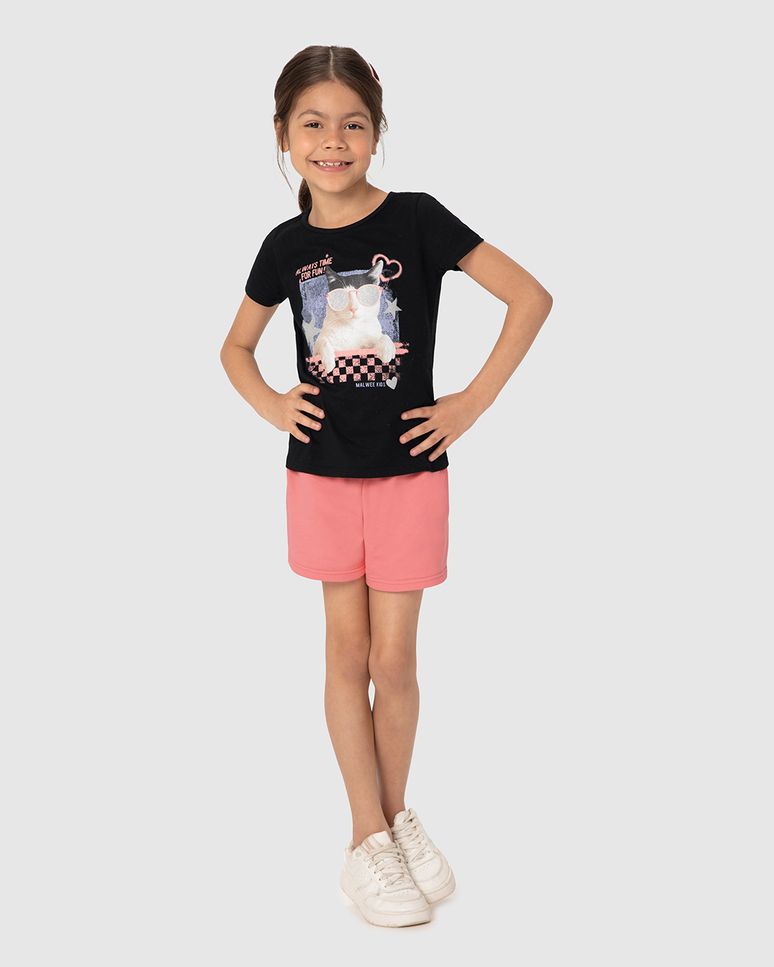 Conjunto Infantil Menina Always Time For Fun Em Algodão Malwee Kids