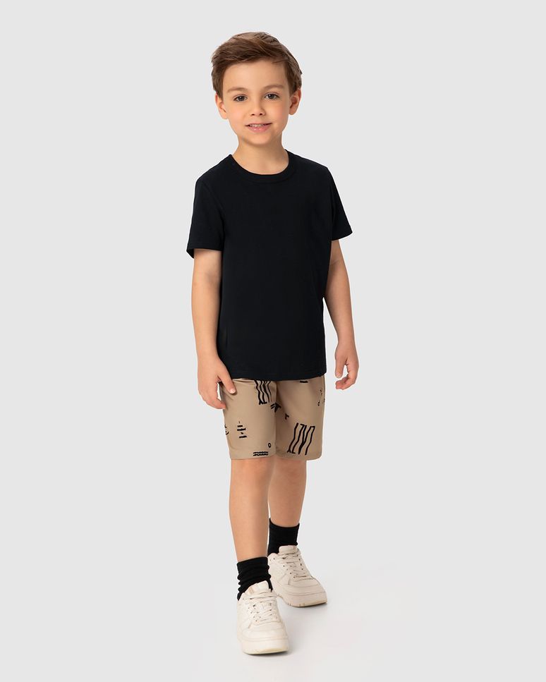 Bermuda Infantil Menino Estampada Em Microfibra Malwee Kids