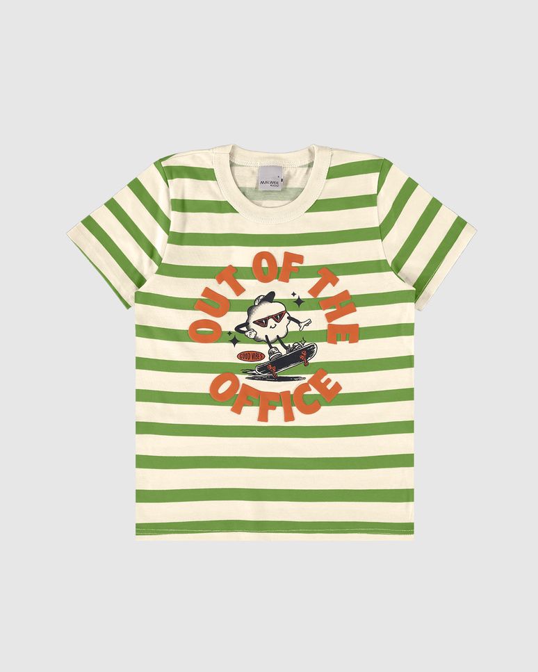 Camiseta Infantil Menino Listrada Out Of The Office Em Algodão Malwee Kids