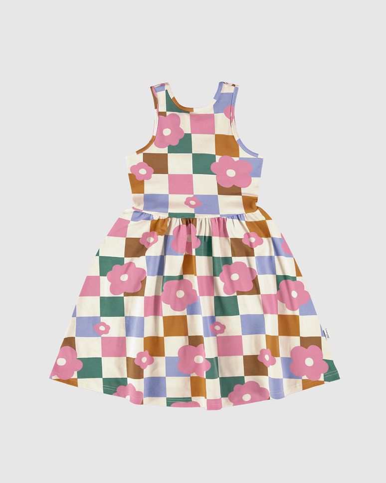 Vestido Infantil Estampa Quadriculada Em Algodão Malwee Kids