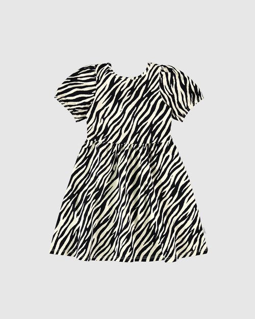 Vestido Infantil Estampa Animal Print Em Algodão Malwee Kids