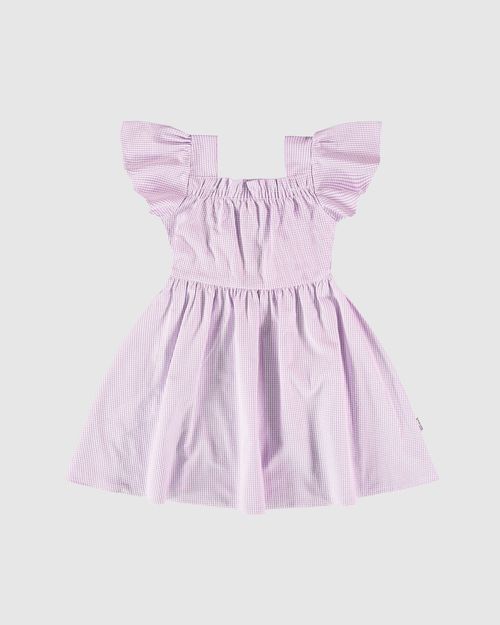 Vestido Infantil Franzido No Decote Em Algodão Texturizado Malwee Kids