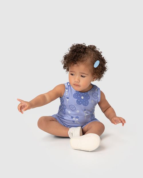 Macaquinho Infantil Menina Regata Em Algodão Malwee Kids