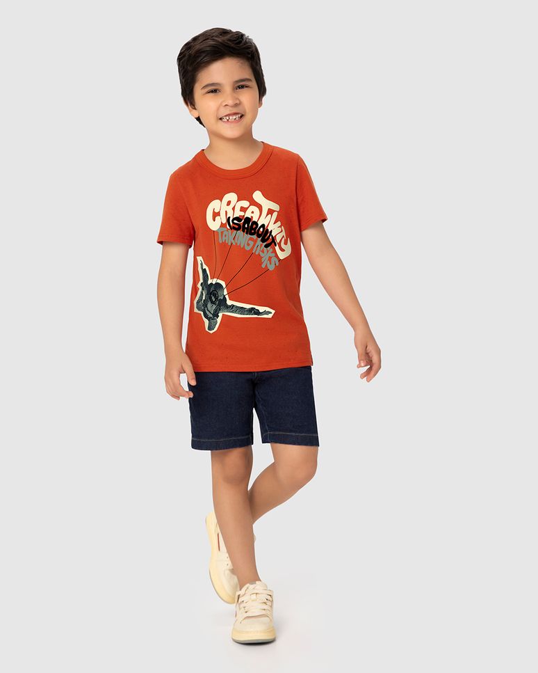 Camiseta Infantil Menino Creativity Em Malha Botonê Malwee Kids