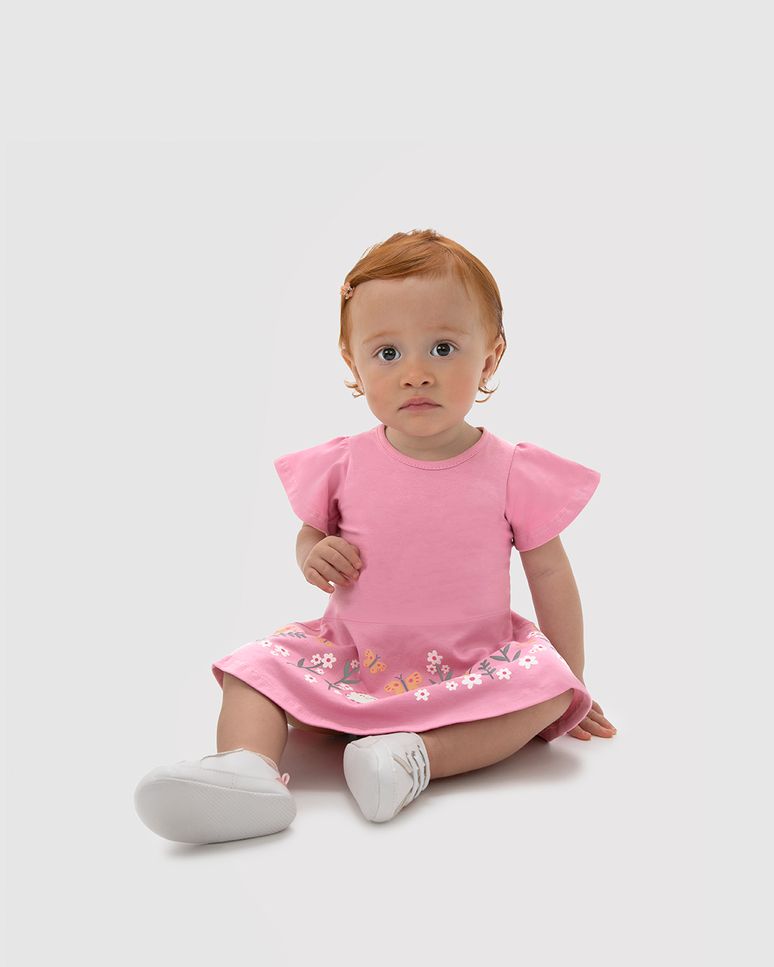 Vestido Infantil Body Com Estampa Em Algodão Malwee Kids