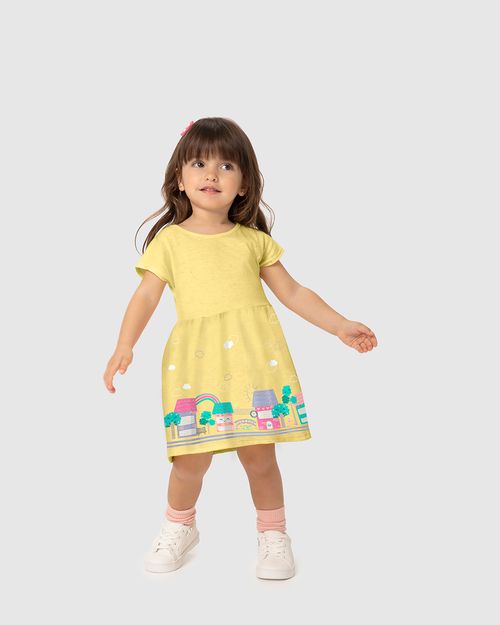 Vestido Infantil Rodado Em Malha Botonê Malwee Kids