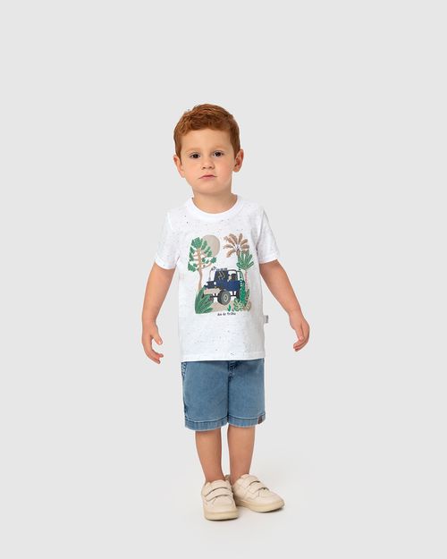 Camiseta Infantil Menino Dia De Trilha Em Malha Botonê Malwee Kids