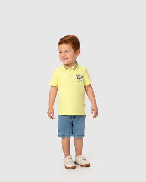 Camisa Polo Infantil Menino Super Fun Em Algodão Malwee Kids