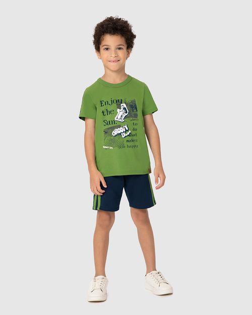 Conjunto Infantil Menino Enjoy The Sun Em Algodão Malwee Kids
