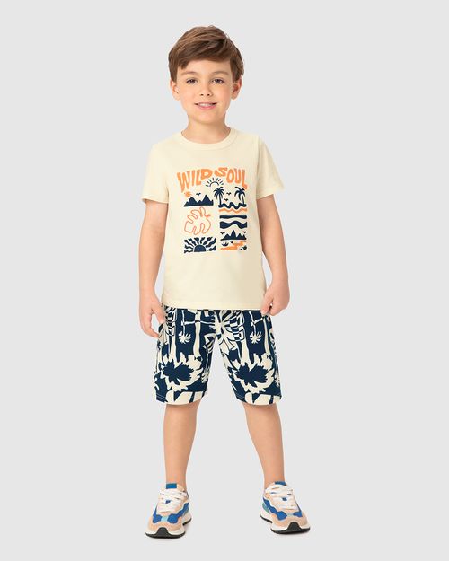 Conjunto Infantil Menino Wild Soul Em Algodão Malwee Kids