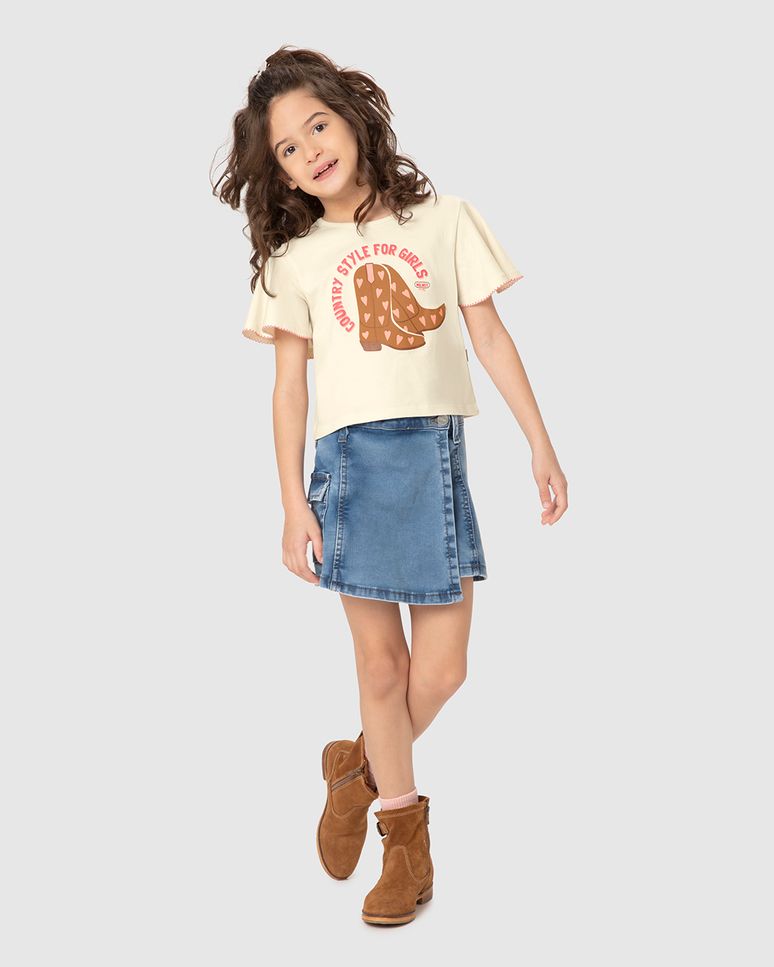 Blusa Infantil Menina Country Style For Girls Em Algodão Malwee Kids
