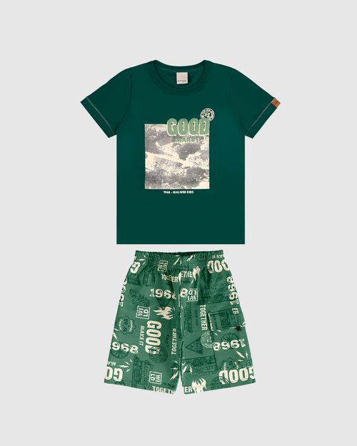 Conjunto Infantil Menino Make It Good Em Algodão Malwee Kids