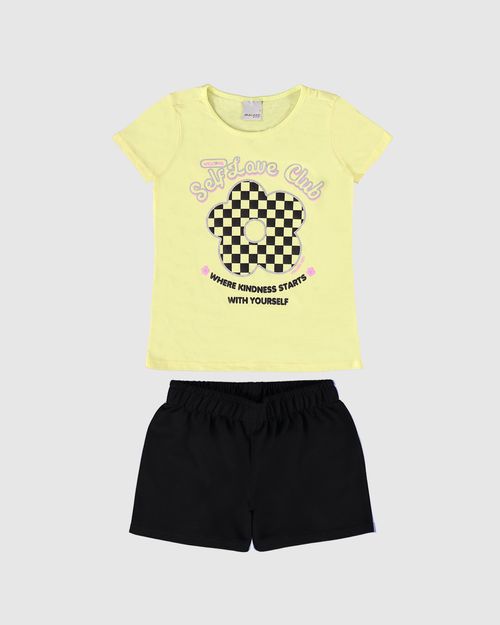 Conjunto Infantil Menina Self Love Club Em Algodão Malwee Kids