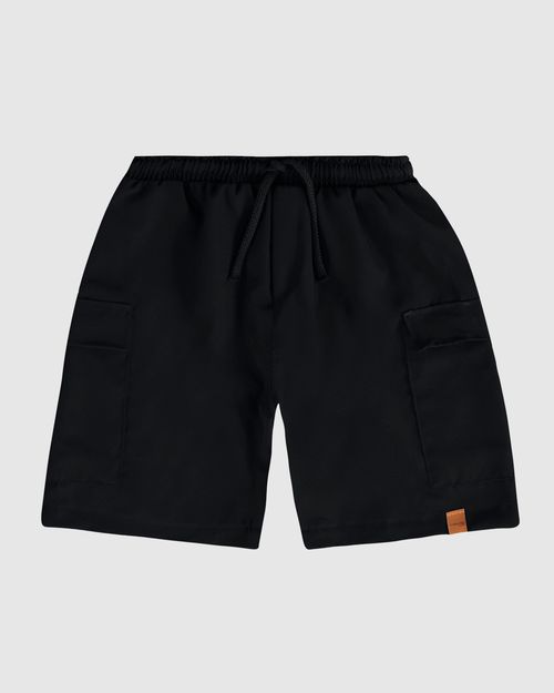 Bermuda Infantil Menino Bolsos Laterais Em Microfibra Malwee Kids