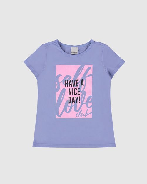 Blusa Infantil Menina Estampa Com Glitter Em Algodão Malwee Kids