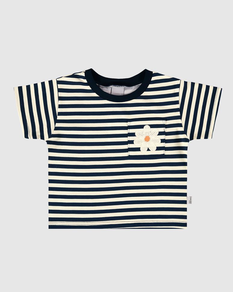 Blusa Infantil Menina Box Listrada Em Algodão Malwee Kids