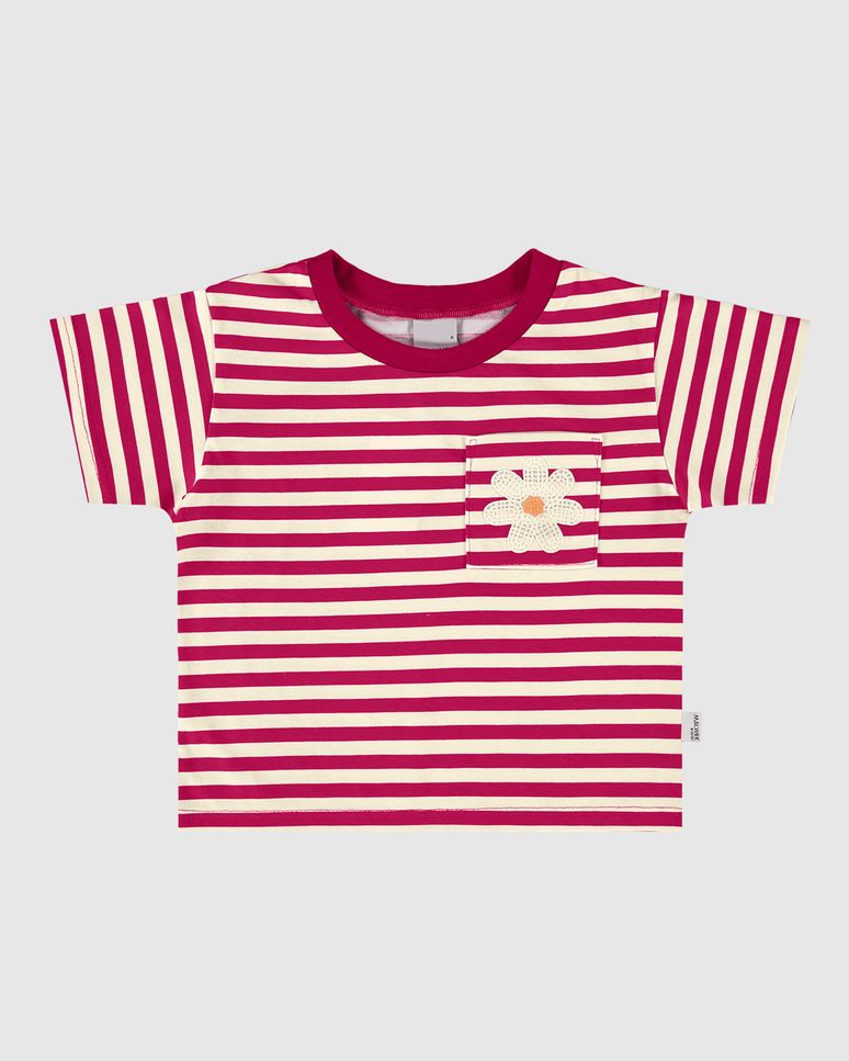 Blusa Infantil Menina Box Listrada Em Algodão Malwee Kids