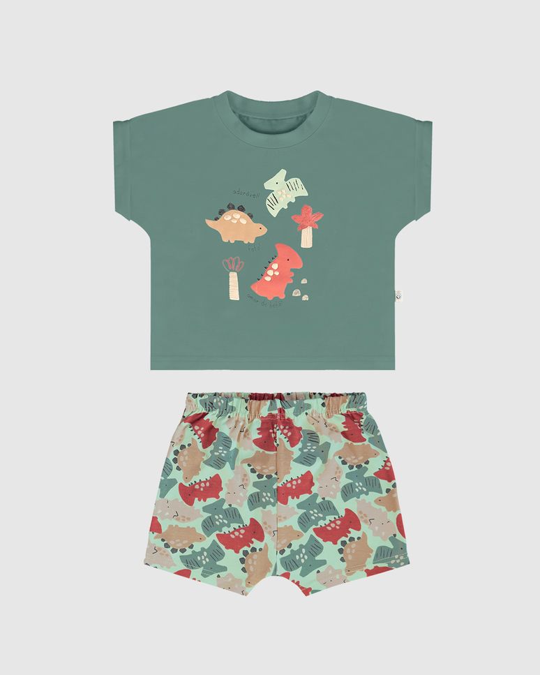 Conjunto Infantil Menino Amor De Bebê Em Algodão Malwee Kids