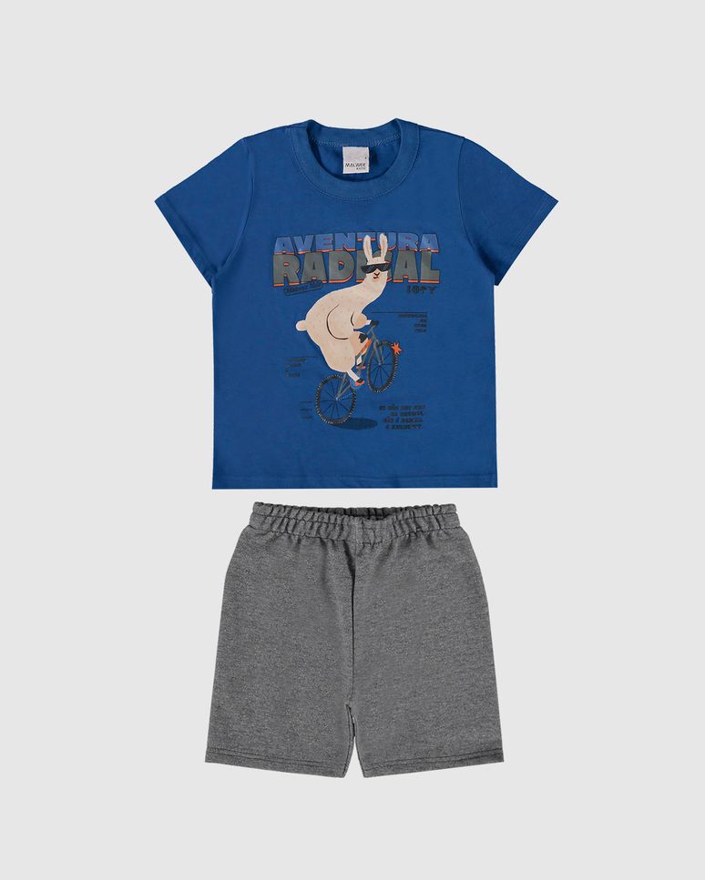 Conjunto Infantil Menino Aventura Radical Em Algodão Malwee Kids