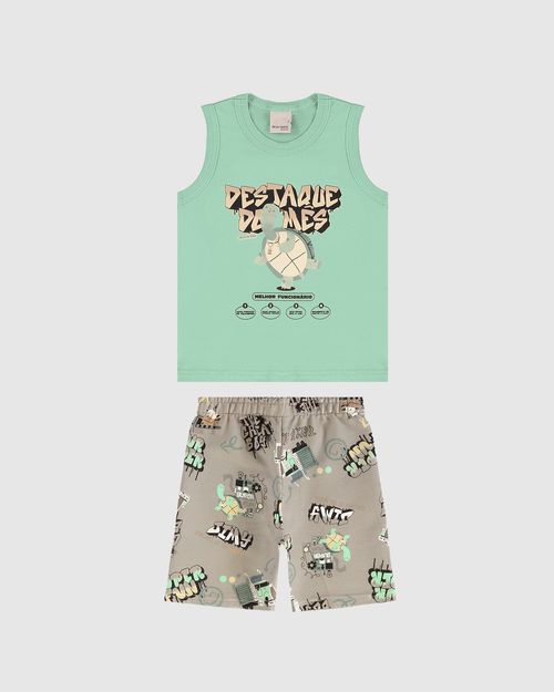Conjunto Infantil Menino Destaque Do Mês Em Algodão Malwee Kids