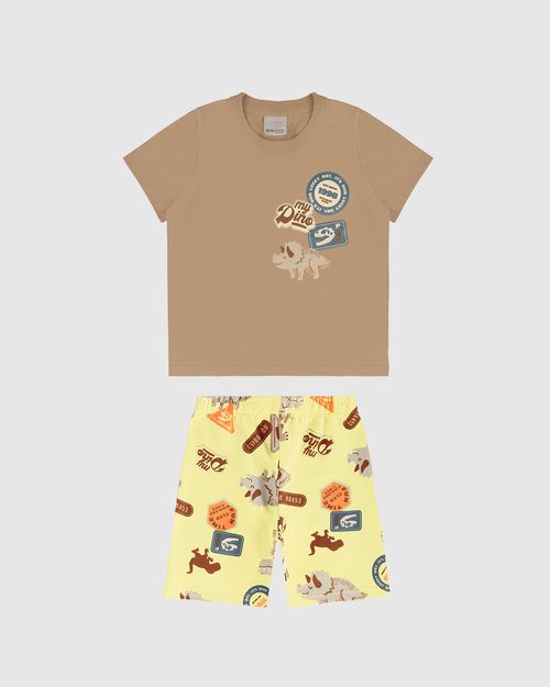 Conjunto Infantil Menino My dino Em Algodão Malwee Kids