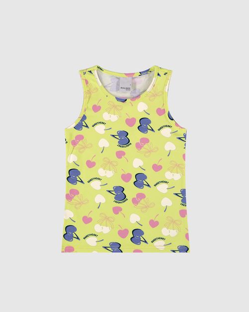 Regata Infantil Menina Estampada Em Algodão Malwee Kids
