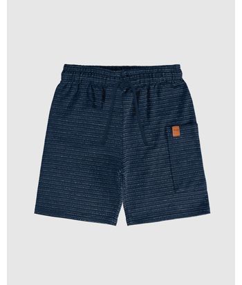 Bermuda Infantil Menino Bolso Lateral Em Malha Texturizada Malwee Kids