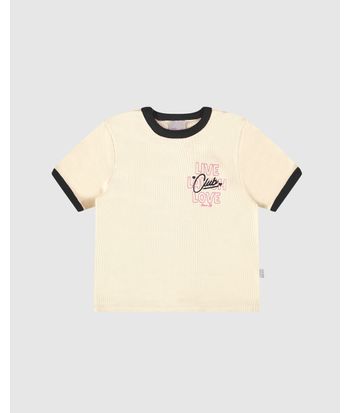 Blusa Infantil Menina Estampa Com Puff Em Ribana Malwee Kids