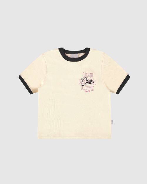 Blusa Infantil Menina Estampa Com Puff Em Ribana Malwee Kids